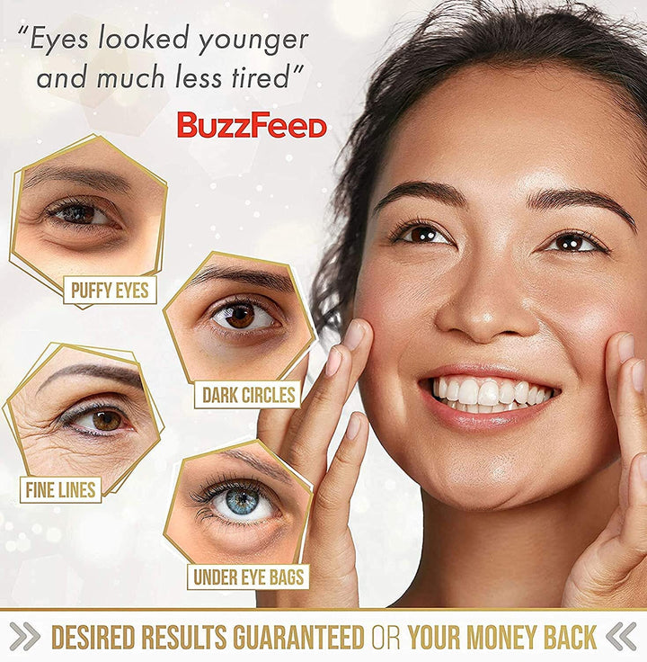 24K Gold Eye Mask - 20 Pairs - Rejuvenating Treatment - Nestopia
