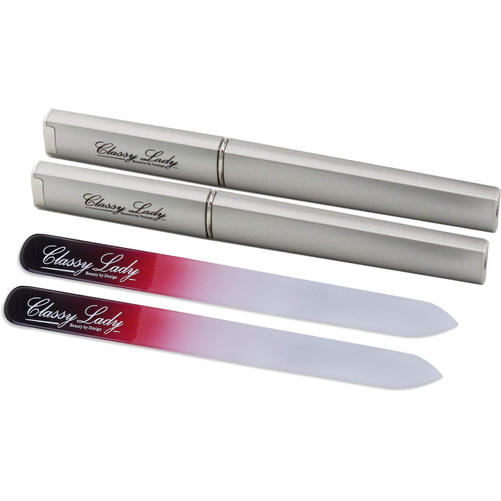 Double-Sided Glass Nail File Set with Case - Nestopia