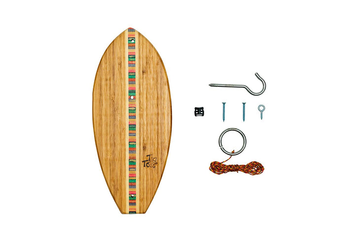 Ring Toss Game - 13" Surfboard Hook & Ring Game - Multi Color Edition - Nestopia