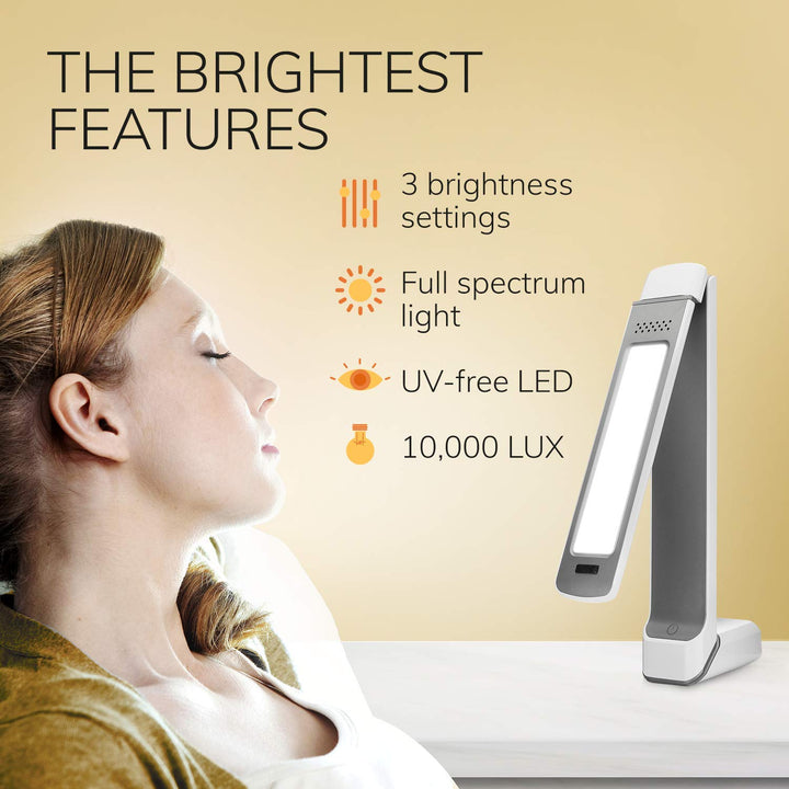 10,000 Lux LED Desk Lamp for Seasonal Changes - Nestopia