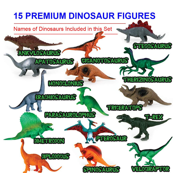 15 Dinosaur Figures & Book Set - Nestopia