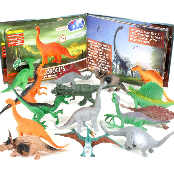 15 Dinosaur Figures & Book Set - Nestopia