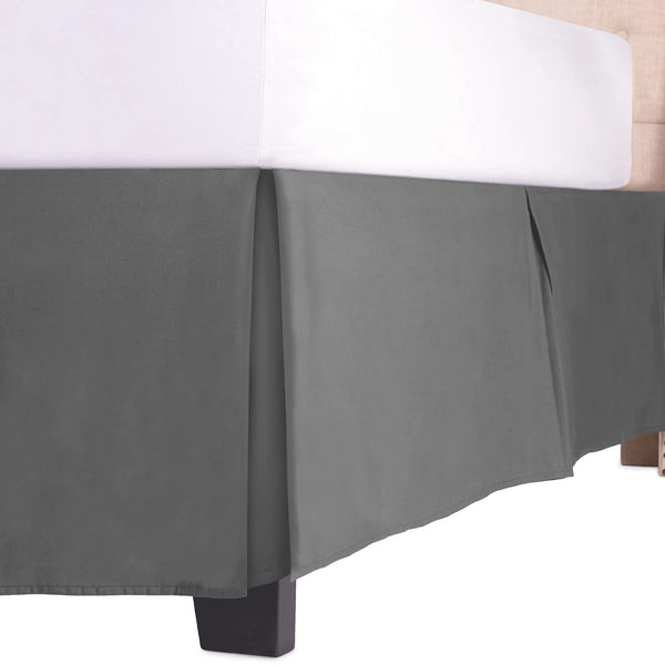 15" Drop Microfiber Bedskirt - Queen - Gray - Nestopia