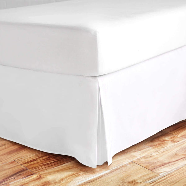 15" Drop Twin Bed Skirt, White, Eco-Friendly, Hypoallergenic, Wrinkle Resistant - Nestopia