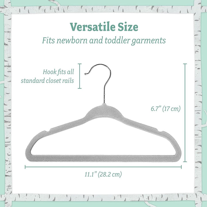 15 Gray Velvet Hangers - Nestopia