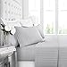 1600 Series Bed Sheet Set - Cal King - Light Gray/White - Nestopia