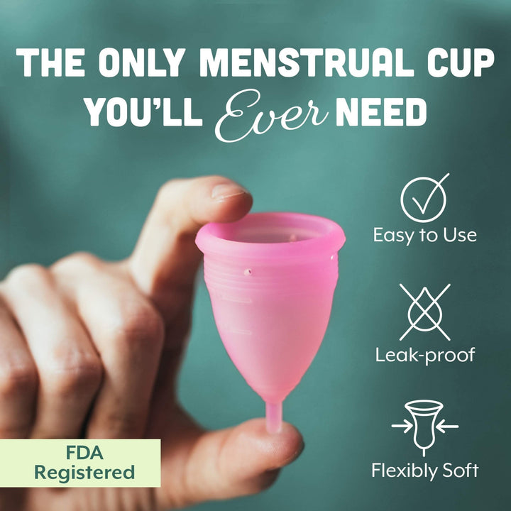 2 Large Menstrual Cups + Bags - Nestopia