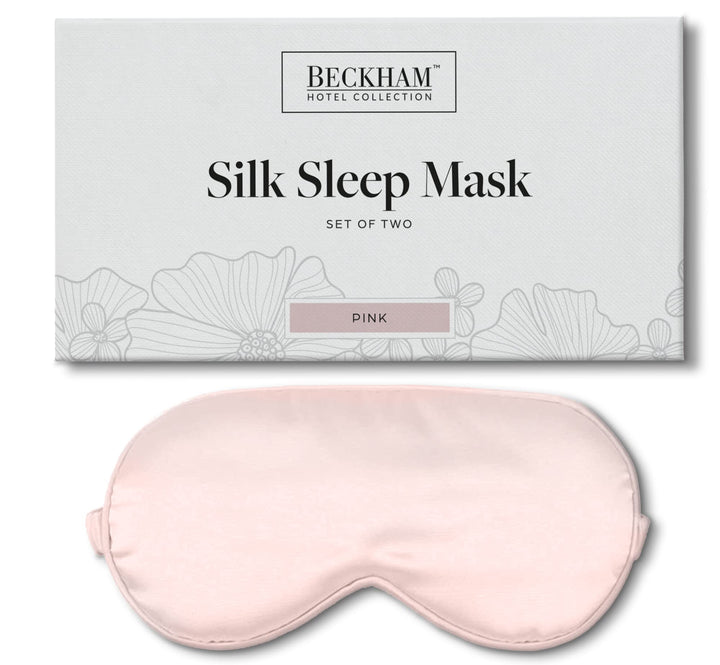2-Pack Mulberry Silk Sleep Mask - Adjustable Strap - Blackout Eye Mask - Nestopia