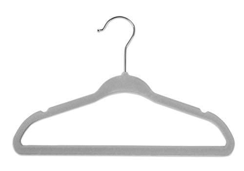 20x Baby Hangers + 7X Closet Dividers for Nursery Velvet Clothes Hangers Unisex Newborn Essentials Size Organizer for Infant Clothing to 24 Months - Nestopia