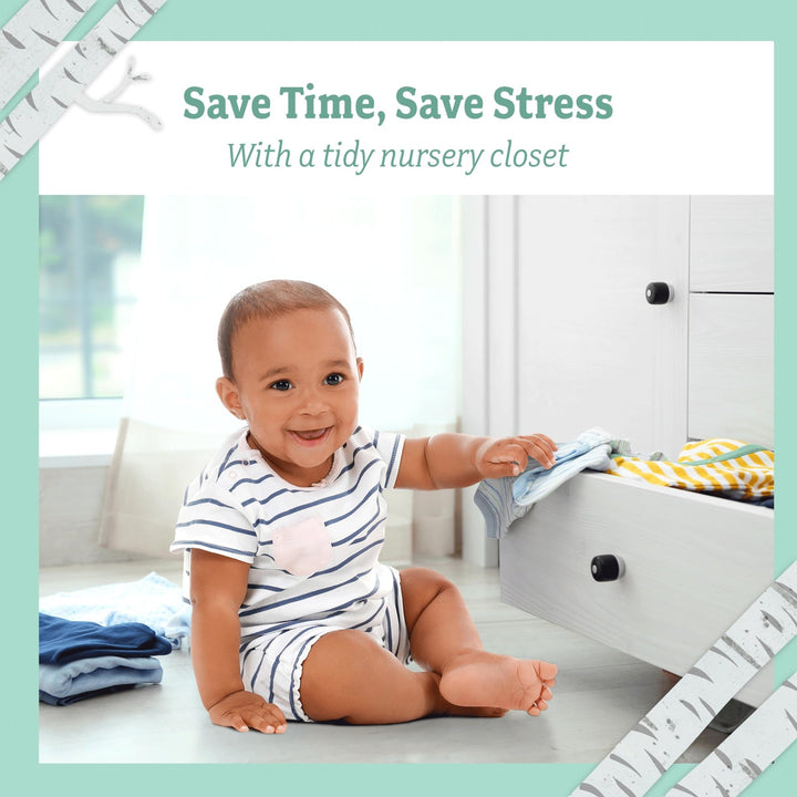 20x Baby Hangers + 7X Closet Dividers for Nursery + Velvet Hangers for Infant Clothing - Nestopia