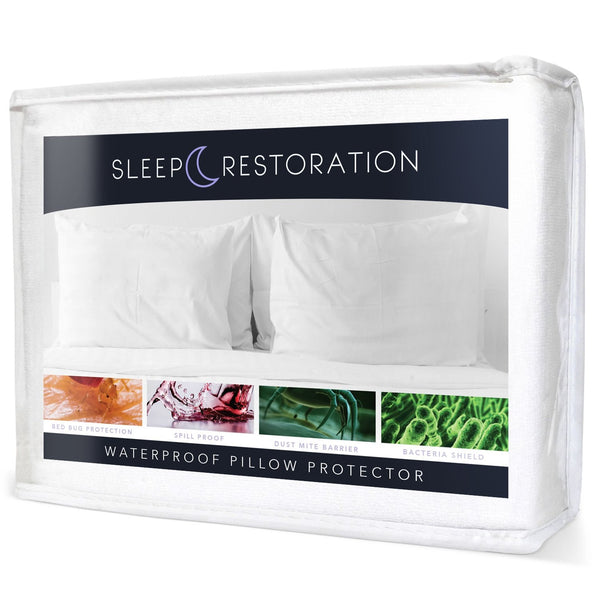 2pk Pillow Protector: Waterproof, Hypoallergenic, Breathable - Nestopia