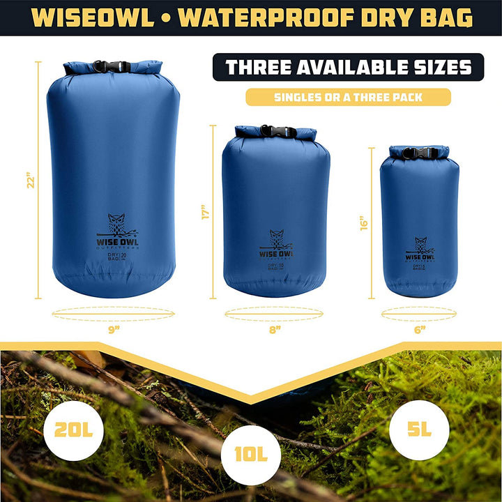3 Dry Bags: 20L, 10L, 5L - Nestopia