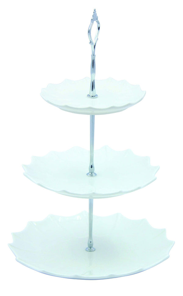 3 Tier Ceramic Cupcake Stand - White - Nestopia