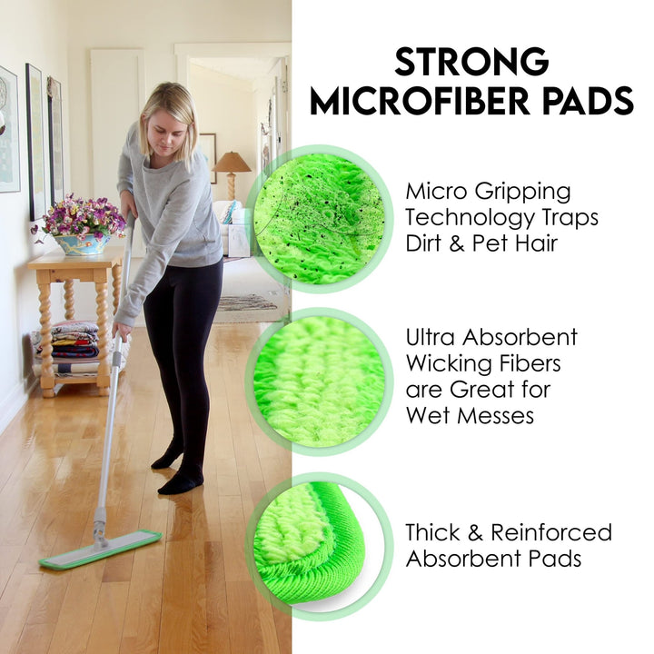 360 Microfiber Mop System with Washable Pads - Nestopia