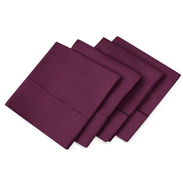 4-Pack Aloe Vera Pillow Cases - Purple - Standard/Queen - Nestopia
