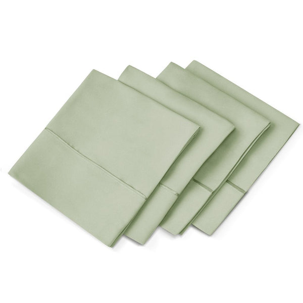 4-Pack Ultra Soft Aloe Vera Pillow Cases - Eco-Friendly, Hypoallergenic - Sage - King - Nestopia
