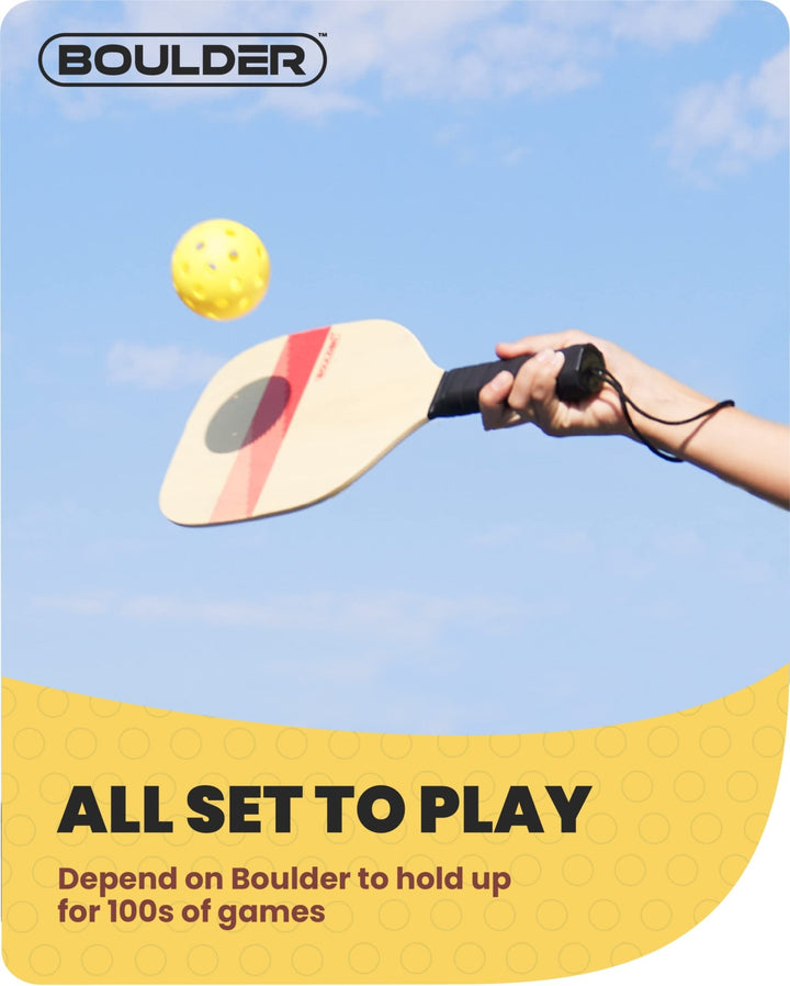 4 Paddles, 4 Balls, 2 Bags - Pickleball Set for All Ages & Venues - Nestopia