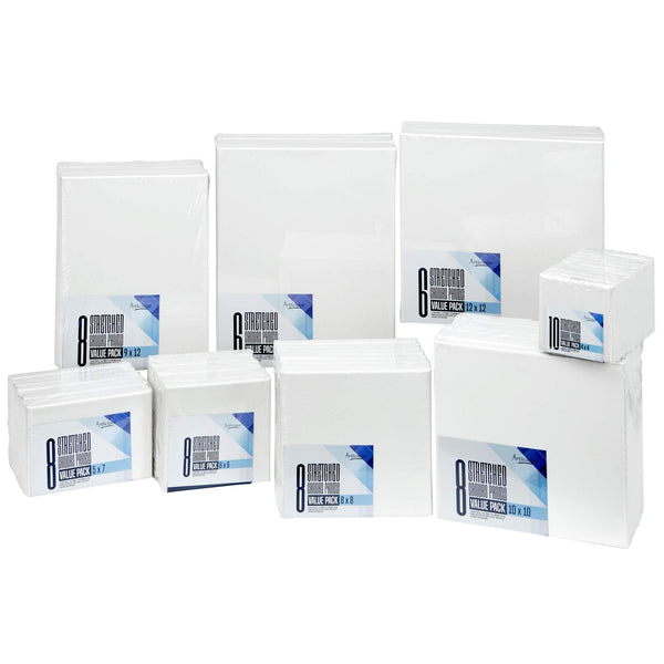 5-48 Pack White Canvas Boards - Stretched for Oil & Acrylic Paint - Nestopia
