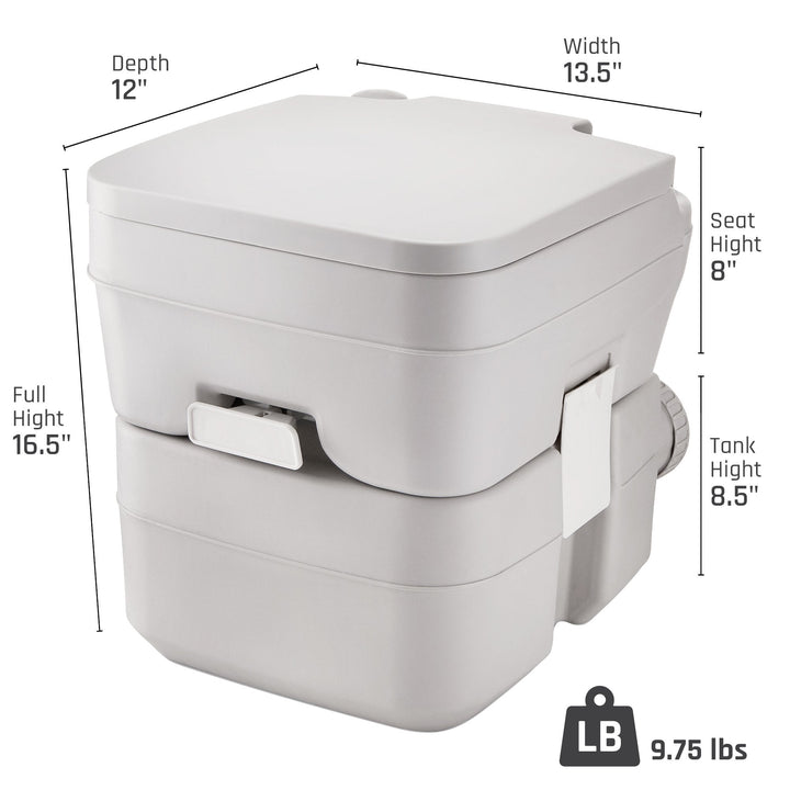 5 Gal Porta Potty - Durable, Leak Proof, Flushable RV Toilet for Travel & Boating - Nestopia