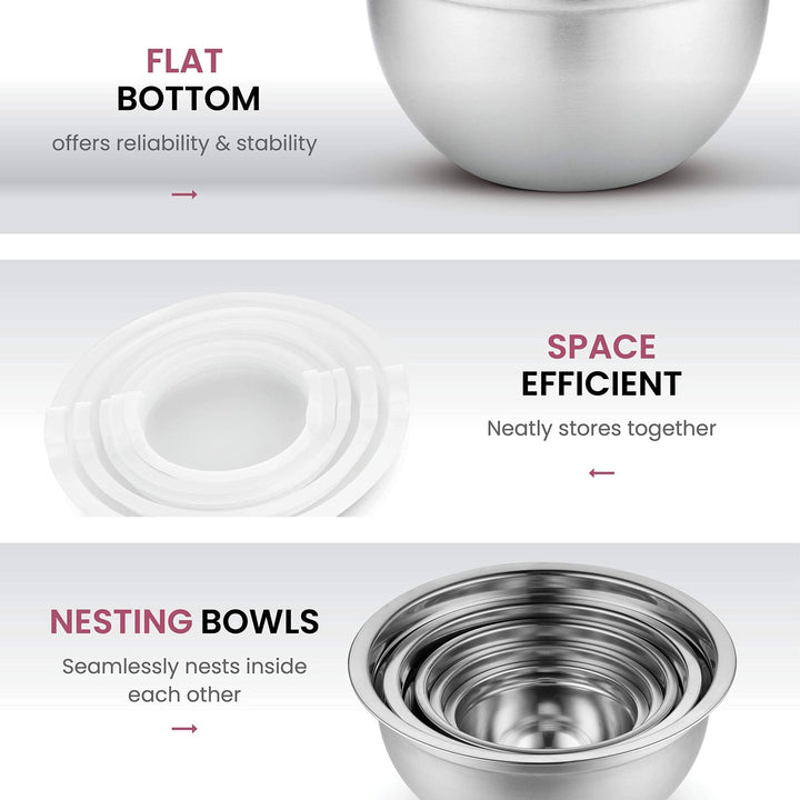 5 Nesting Bowls w/ Lids - Nestopia