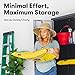 71" Metal Garage Storage Cabinet - Adjustable Shelves & Locking Doors - Nestopia