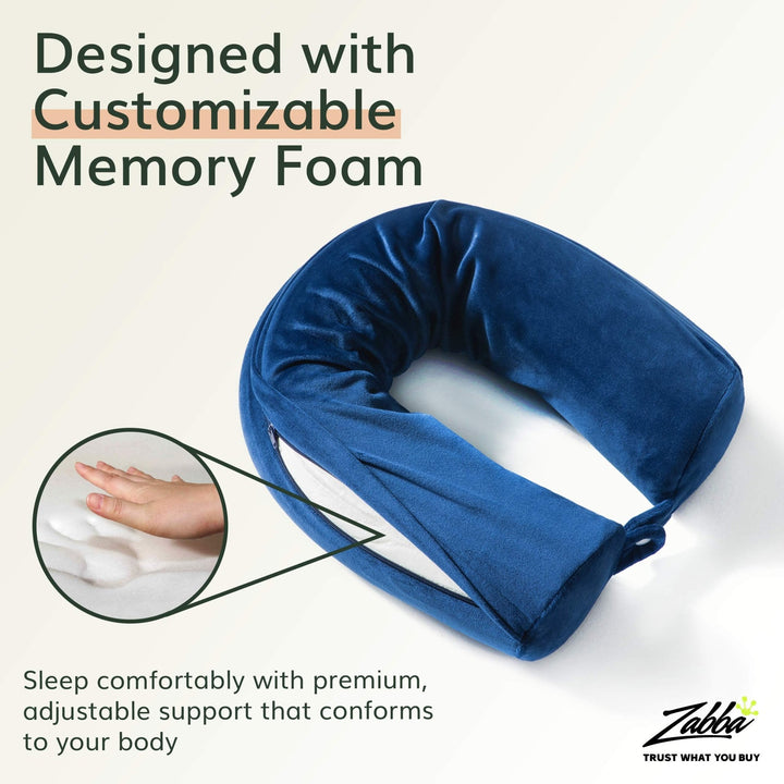 Bendable Memory Foam Travel Pillow - Navy Blue - Nestopia