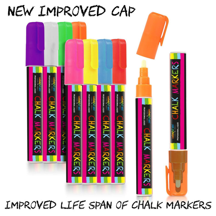 Chalk Markers, Reversible Tip, Erasable - 4 Pack - Nestopia
