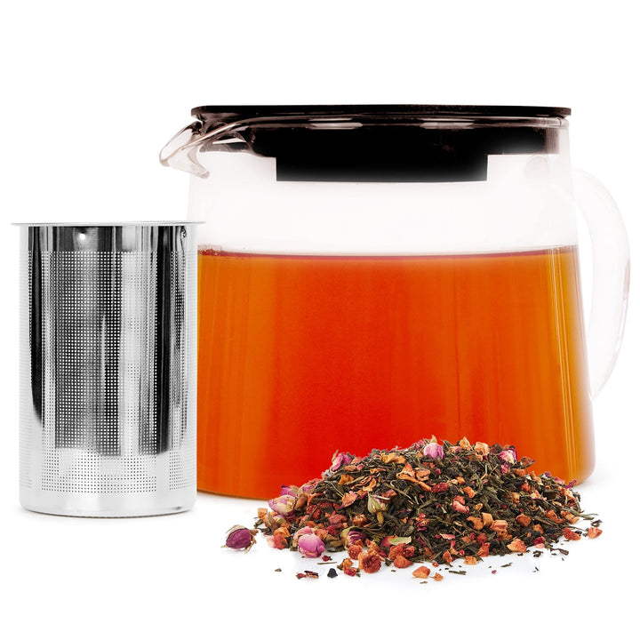 Clear Glass Teapot with Removable Strainer - Nestopia