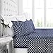Egy Lux 1600 Bed Sheet Set - Cal King - Navy/White - Nestopia