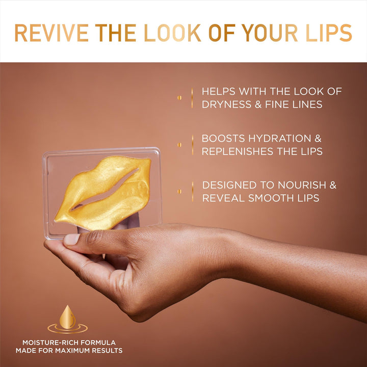 Golden Glow Lip Masks - 20 Pack - Rejuvenating & Firming - Nestopia
