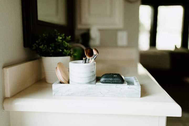 Marble Tray for Vanity and Bathroom Counters - Nestopia