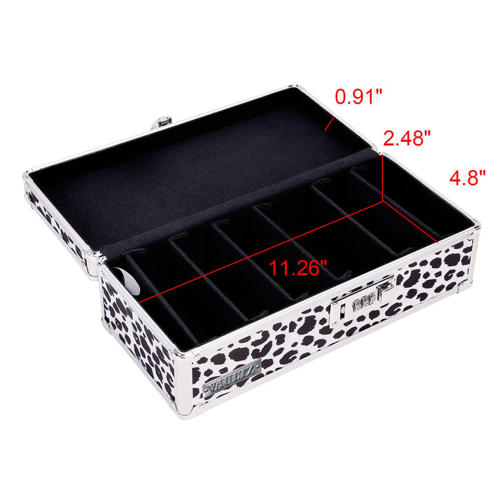 Medicine Storage Box with Combination Lock - Black & White Leopard - Nestopia
