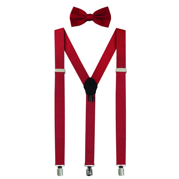 Mens Bow Tie & Suspenders Set - Formal Gift Box - Nestopia