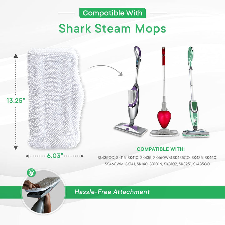 Mop Pads for Shark Steam Mop SK Series & S Series - 4 Packj - Nestopia