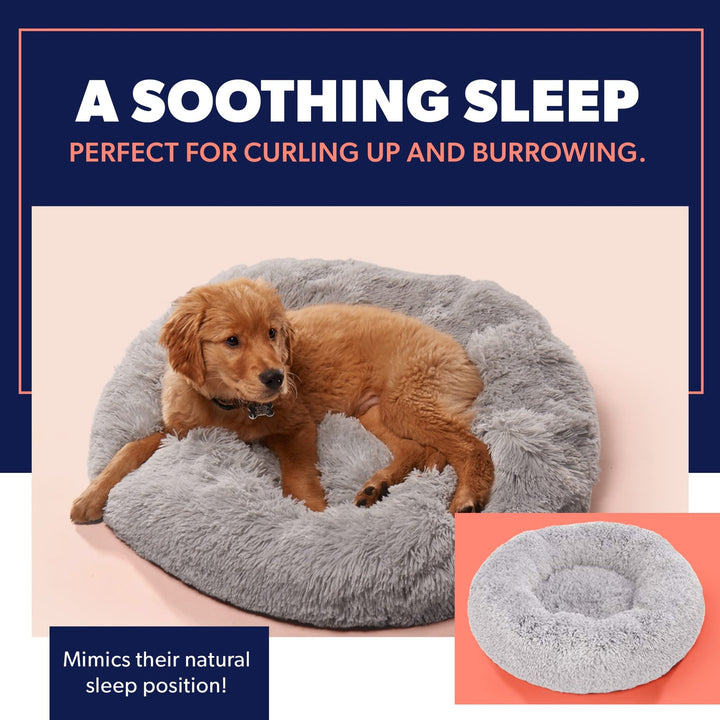 Plush Calming Donut Dog Bed - Nestopia