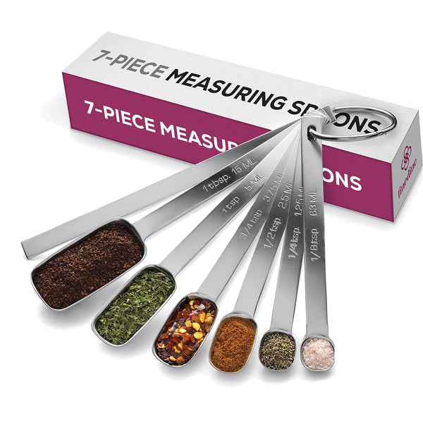 Premium Stainless Steel Measuring Spoons - 7-Piece Set - Nestopia