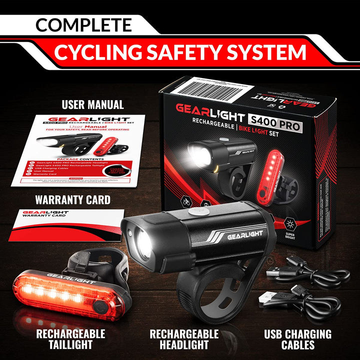 Rechargeable Bike Light Set S400 - Nestopia