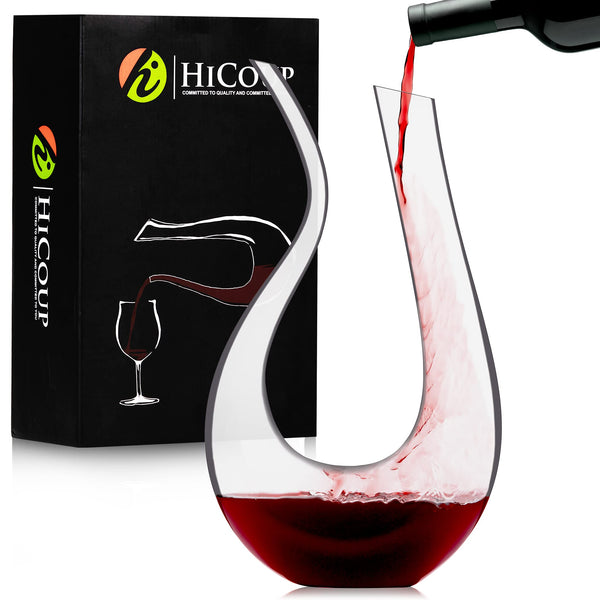 Red Wine Decanter with Aerator - 750mL Crystal Glass Wine Carafe - Nestopia