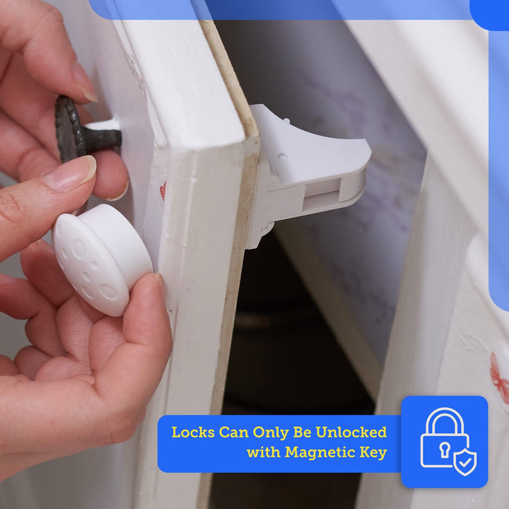Replacement Keys for Magnetic Cabinet Locks - 3 Pack - Nestopia