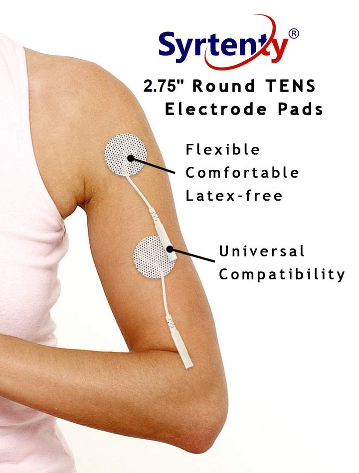 Round TENS Pads for Muscle Stimulation & Therapy, 2'' Set - Nestopia