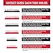 Socket Organizers - 6 Piece SAE & Metric Tray Socket Holder - Nestopia