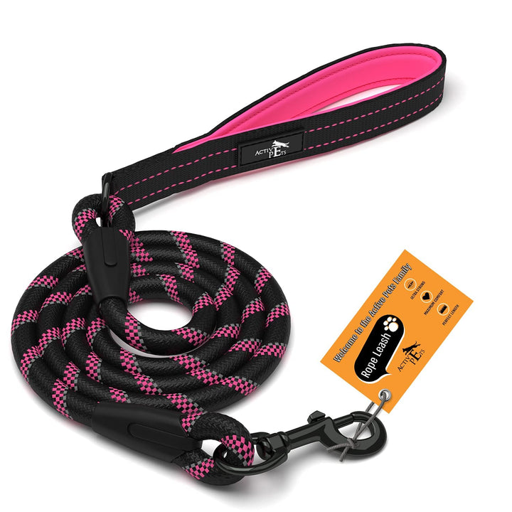 Strong Dog Leash with Padded Handle & Reflective Threads - Nestopia