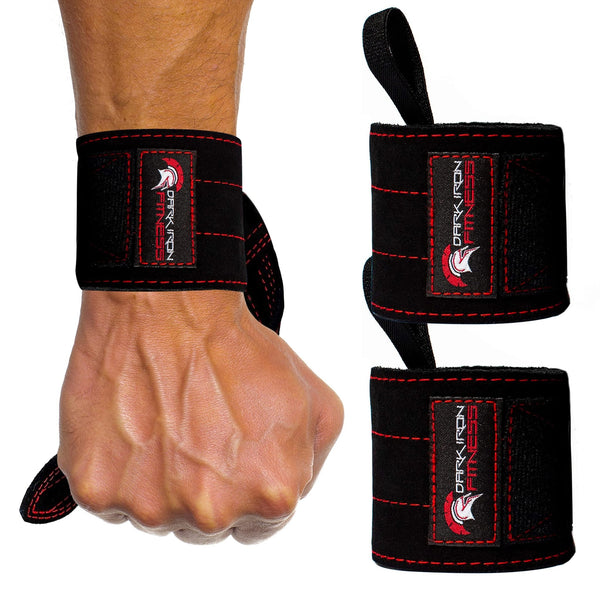 Suede Leather Wrist Wraps for Weightlifting - 22" Long - Nestopia