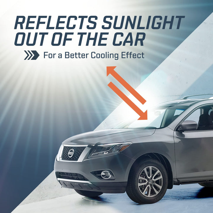 Sun Visor w/ Light for Nissan Pathfinder & Infiniti QX60, Tan - Nestopia