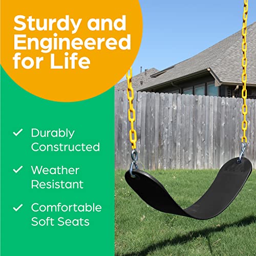 Swing for Outdoor Swing Set - Pack of 1 Swing Seat Replacement Kit with Heavy Duty Chains - Nestopia