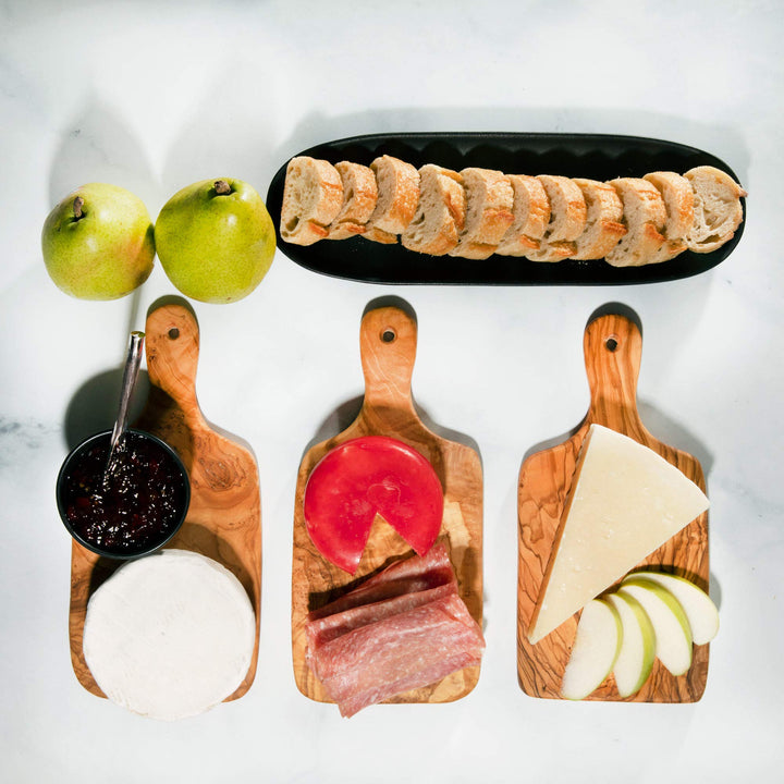 Tramanto Olive Wood Cheese Board Set - 3 Pack - Nestopia