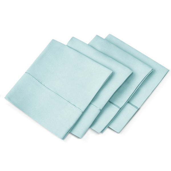 Vera Nice Pillow Case (4-Pack) - Aloe Vera - Eco-Friendly, Hypoallergenic - Aqua - S/Q - Nestopia