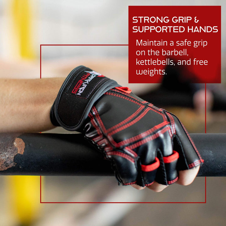 Weightlifting Gloves - Soft Grip with Wrist Wrap - Nestopia