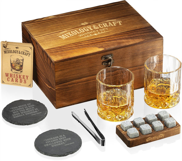Whiskey Stones Set w/Box & Glasses - Nestopia