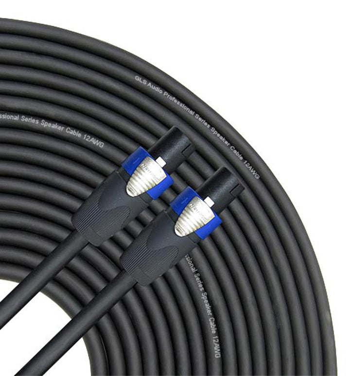 12AWG Speakon to Speakon Pro Cables - Black NL4FX (NL4FC) - 3 - 100Ft. - Nestopia